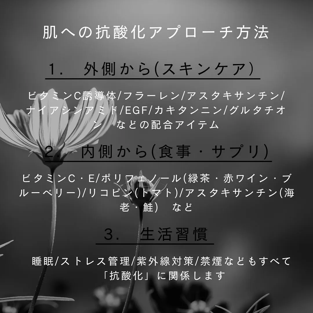 \\ 老けたくない人は抗酸化ケア //